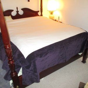 Custom made new designer bed skirt corduroy king purple model home